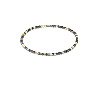 Hope Unwritten Faceted Hematite 2mm Bead Bracelet