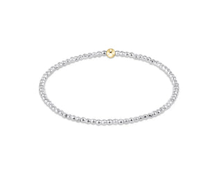 Extends Bright Silver Faceted Hematite 2mm Bead Bracelet