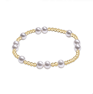 Hope Unwritten 6mm Bead Bracelet • Pearl