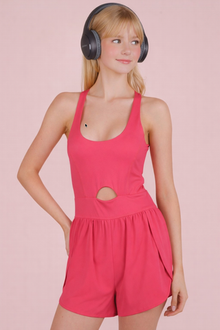 Violetta Front Cutout Runsie • Pink