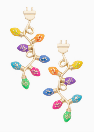 All Of The Lights Enamel Earrings • Multi