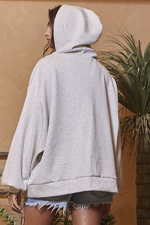 Zip Up Scuba Hoodie Pullover • Ash Grey