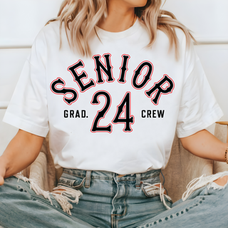 Senior Crew Graphic Tee • Red + Black