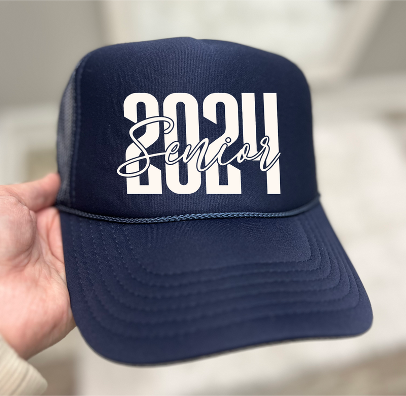 Senior 2024 Puff Hat • Navy