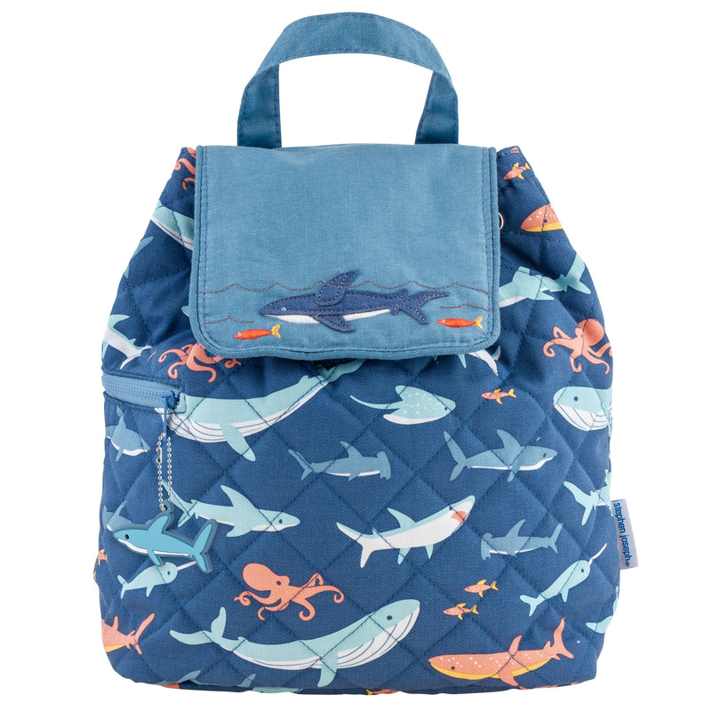Quilted Backpack • Shark