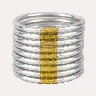 All Weather Bangles (Set of 9) • Silver