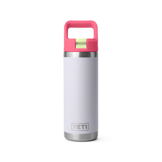 Rambler® 18oz Straw Bottle + Color Match Cap • Mist/Pink/Grasshopper
