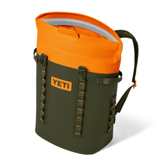 Hopper® M20 Backpack Soft Cooler • Olive/King Crab Orange