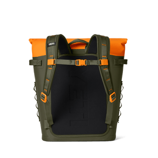 Hopper® M20 Backpack Soft Cooler • Olive/King Crab Orange