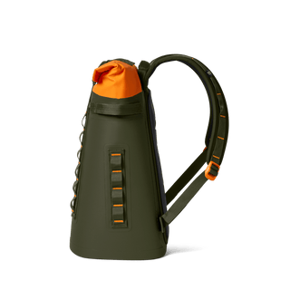 Hopper® M20 Backpack Soft Cooler • Olive/King Crab Orange
