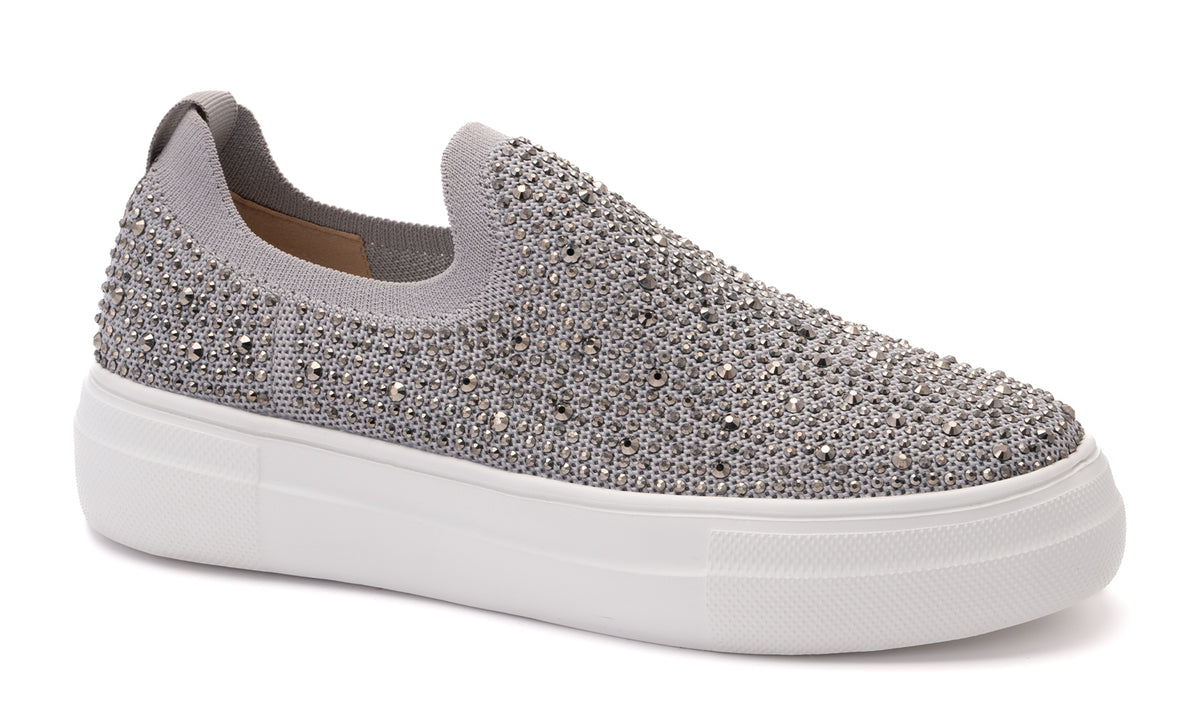 Swank Sneaker • Grey Crystals