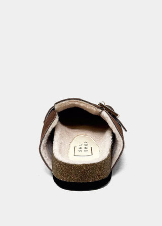 Tori Studded Slide • Brown Suede