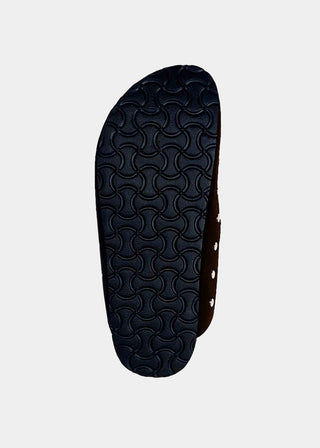 Tori Studded Slide • Brown Suede