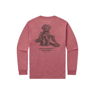 LS Seawash™ Tee Pup & Boots • Crimson