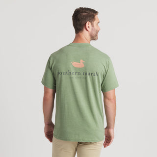 Seawash™ Authentic Tee Duck Etching • Dark Fern