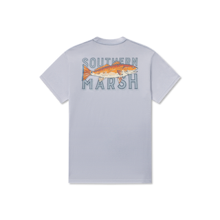 SEAWASH Tee - Redfish Catch | Mist Blue