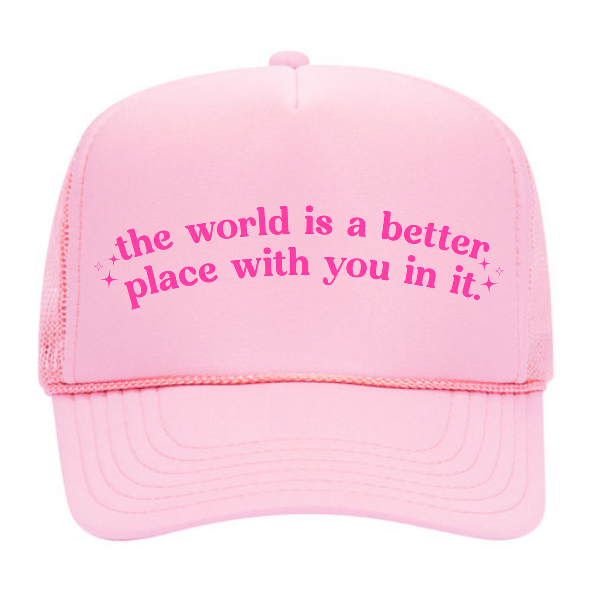 Better Place Foam Trucker Hat • Pink