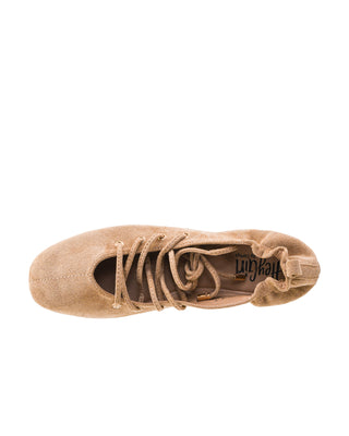Tied Up Flats • Camel Faux Suede