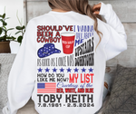 The Best Of Toby Keith Sweatshirt • White