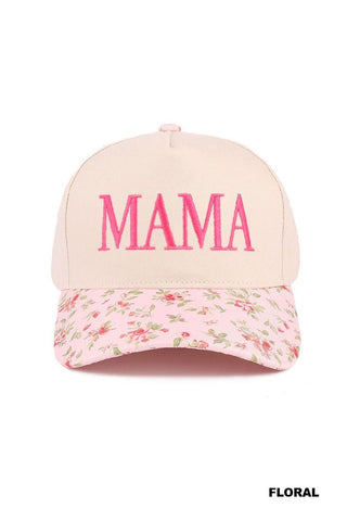 Mama Embroidered Floral Cap