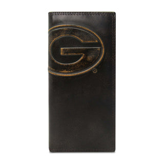UGA Burnished Leather Roper Wallet
