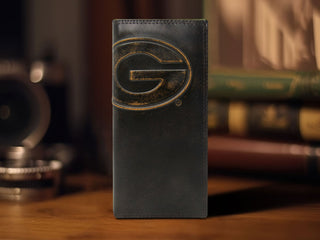 UGA Burnished Leather Roper Wallet