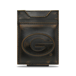 UGA Burnished Leather Front Pocket Wallet