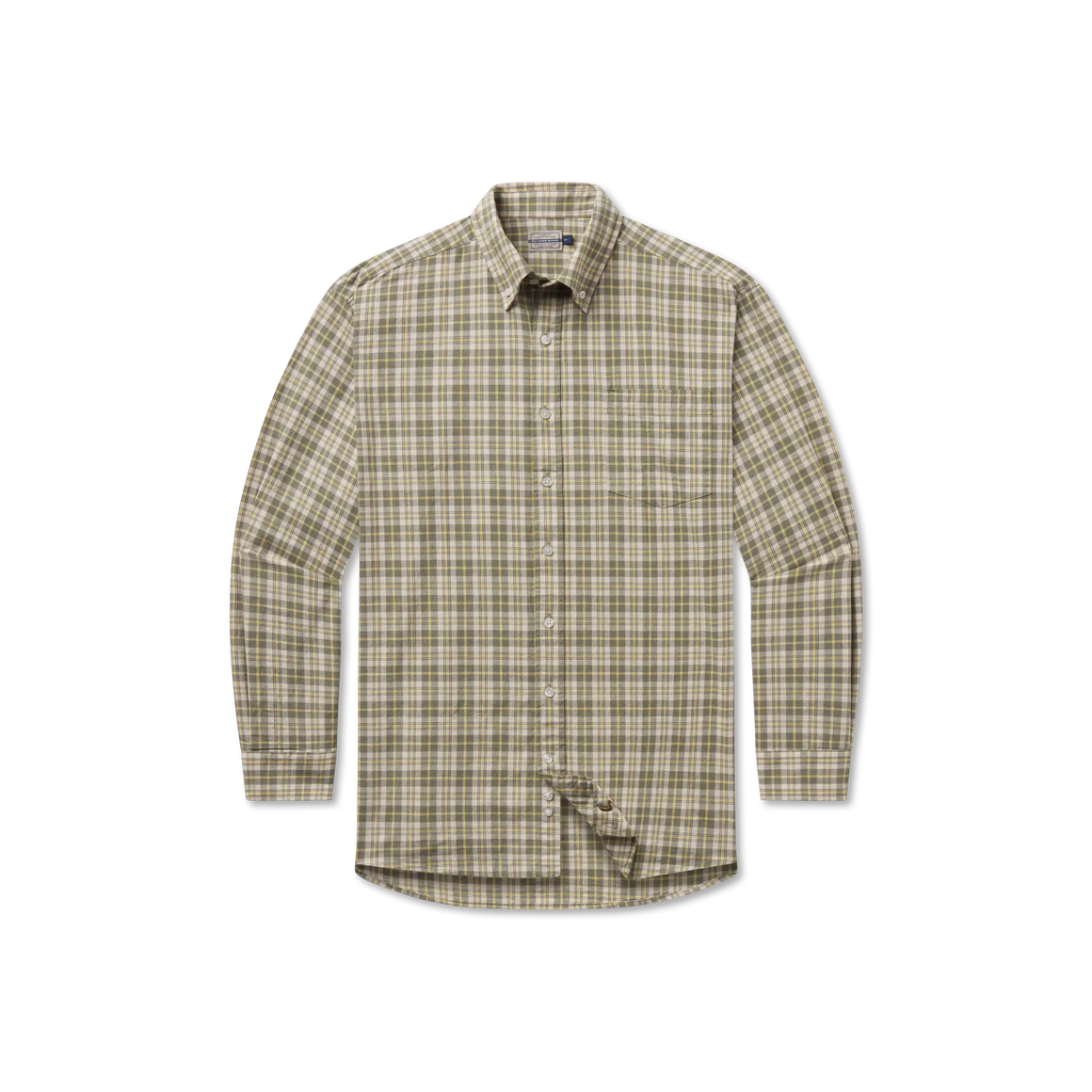 Bandera Washed Plaid Dress Shirt • Sage & Dark Olive