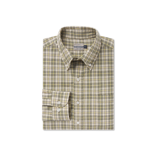 Bandera Washed Plaid Dress Shirt • Sage & Dark Olive