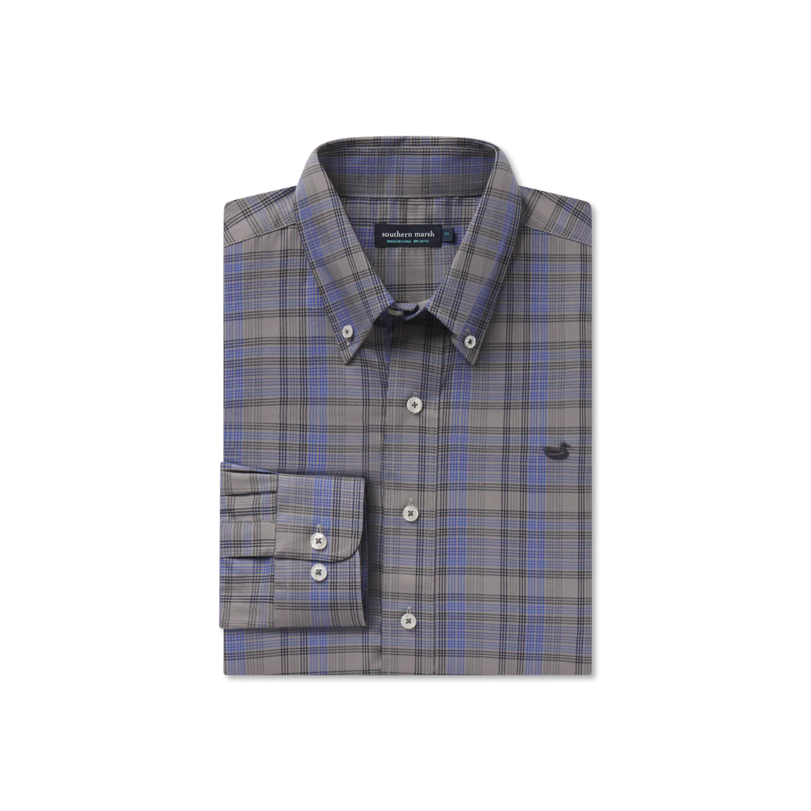 Benton Grid Dress Shirt • Light Gray Grid