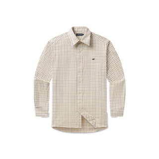 Chateau Windowpane Dress Shirt • Oatmeal & Stone Brown
