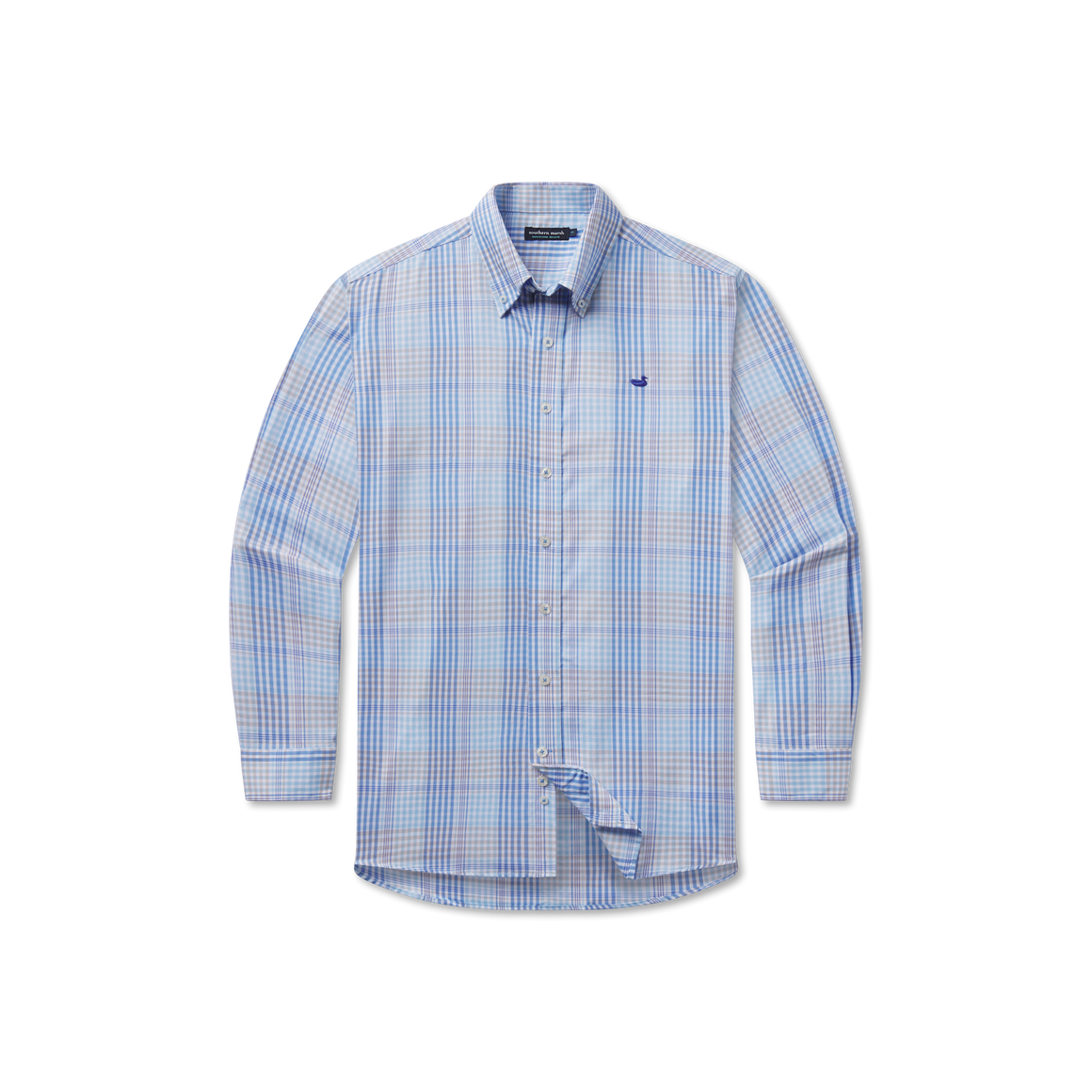 Edgefield Windowpane Dress Shirt • French Blue & Royal