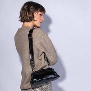 Alba Frame Small Shoulder Bag • Black