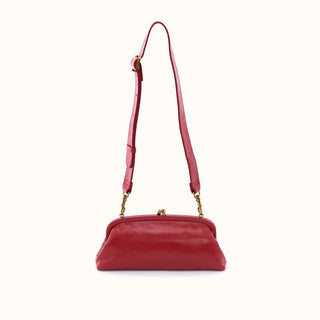 Alba Frame Small Shoulder Bag • True Red