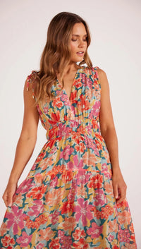 Valla Midaxi Dress • Pink Floral