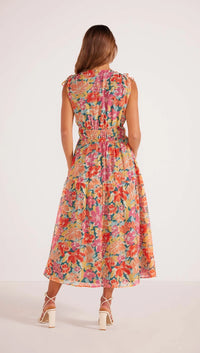 Valla Midaxi Dress • Pink Floral