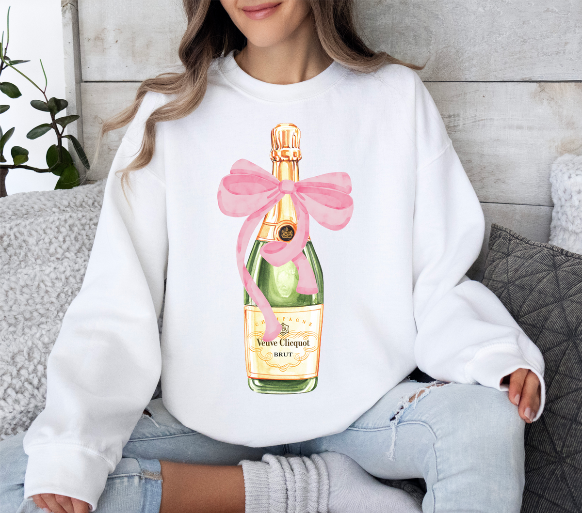 Veuve The Night Sweatshirt • White