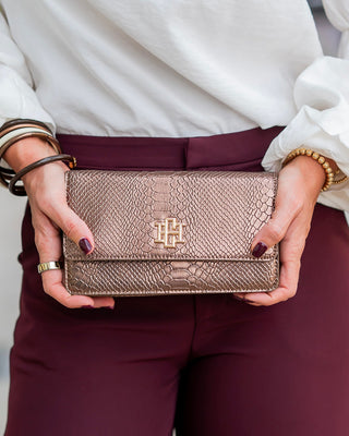 Brynleigh Crossbody Clutch • Bronze ES