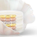 All Weather Bangles • Three Queens White Pearl