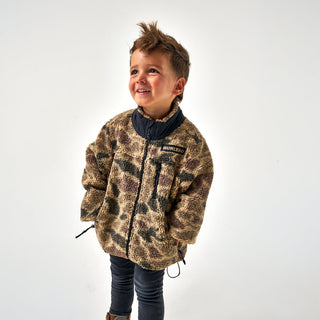 Youth Sherpa - Full Zip Jacket - Rocky Mountain Camo