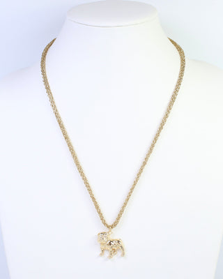 Corie Cord Necklace Standing Dog • Gold
