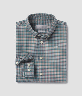 Youth Boys Bennett Plaid Button Down • Bayou Teal