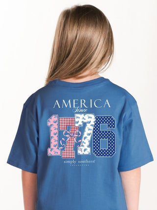 Youth Mineral Wash 1776 Tee • Overcast Blue