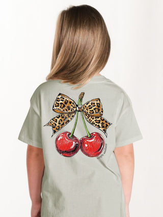 Youth Mineral Wash Leopard Cherry Tee • Birch