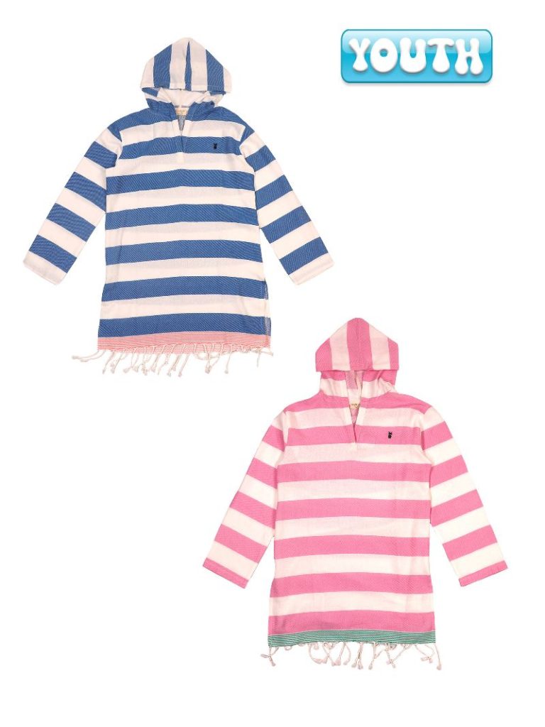 Youth Hooded Sandfree Dress • Striped