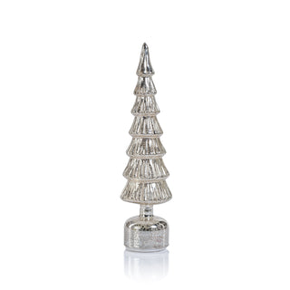 Alpine Rotating LED Trees • Antique Silver