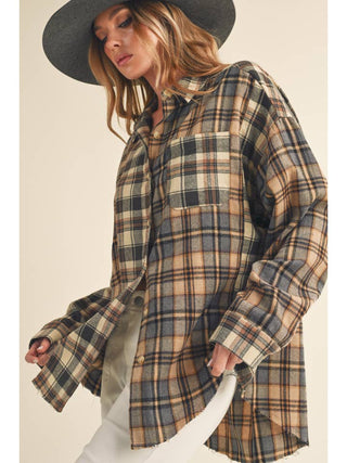 Noelle Flannel Shirt • Oatmeal