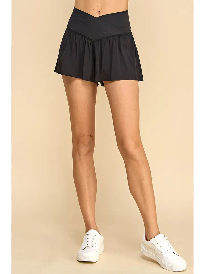 Mila High Waist Shorts • Black