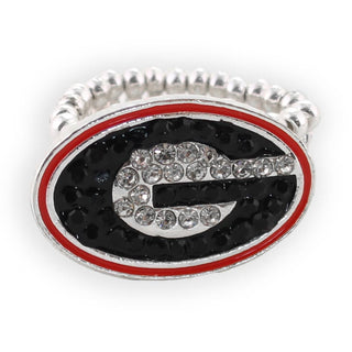 Georgia Crystal Logo Stretch Ring