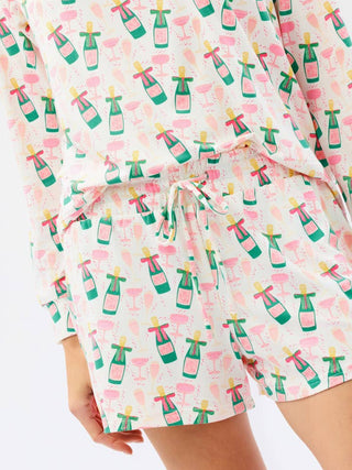 Annie Pajama Shorts Set • Champagne Toast